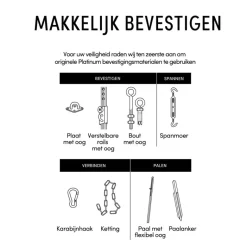 Nesling driehoek schaduwdoek bevestigingsset