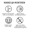 Nesling vierkant-rechthoek schaduwdoek bevestigingsset