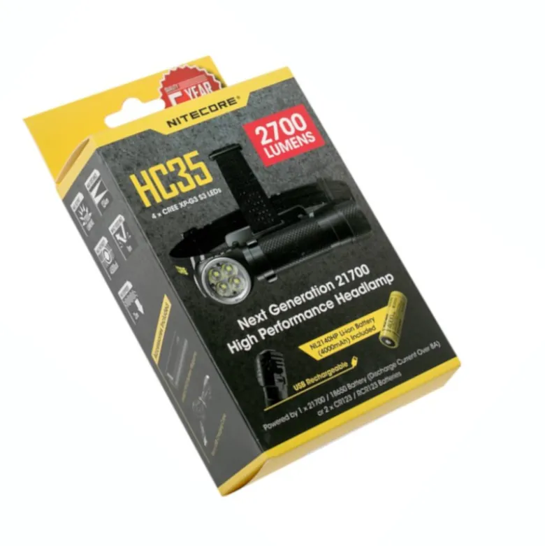 NiteCore HC35 hoofdlamp met zaklamp