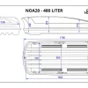 Noabar NOA20 480 liter dakkoffer - Matt Black
