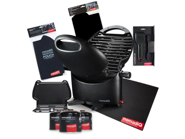 NomadiQ BOATING draagbare barbecue set - Black