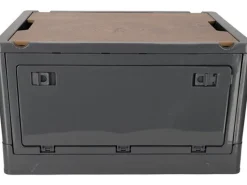 Norlander opvouwbaar krat met houten deksel - Anthracite