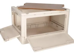 Norlander opvouwbaar krat met houten deksel - Off White