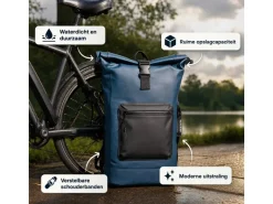 Norländer Rolltop Fietsrugzak - Blue