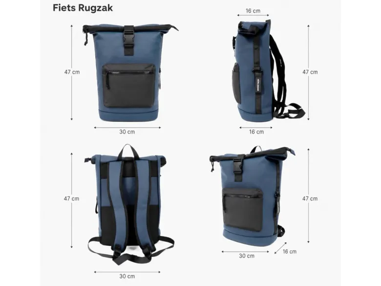 Norländer Rolltop Fietsrugzak - Blue