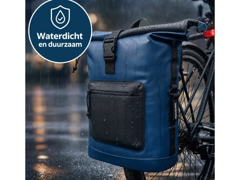 Norländer Rolltop Fietsrugzak - Blue