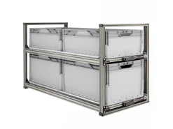 Nova Racks Serie V 2 Levels schuifopbergsysteem - 40x120x65 cm