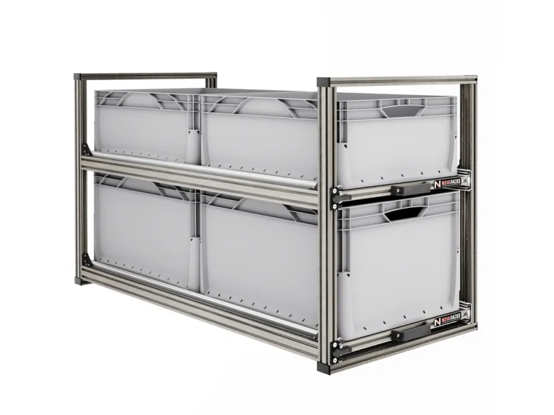 Nova Racks Serie V 2 Levels schuifopbergsysteem - 40x120x65 cm