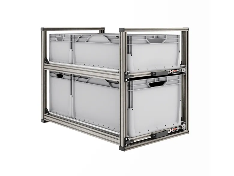 Nova Racks Serie V 2 Levels schuifopbergsysteem - 40x90x65 cm