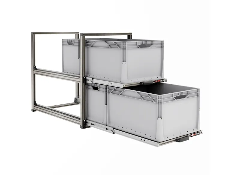 Nova Racks Serie V 2 Levels schuifopbergsysteem - 40x90x75 cm