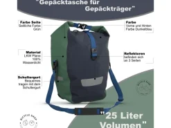 Nraveik Bagagedragertas Groen RollTop
