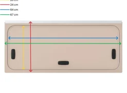 NRF 700 x 300 mm getint dubbelglas klapraam - bronze