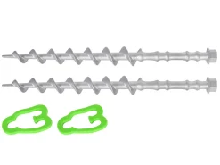 Obelink Alphagrip alu schroefharingen met haringclips 31 cm - set van 2