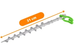 Obelink Alphagrip alu schroefharingen met haringclips 31 cm - set van 2