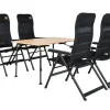 Obelink Bamboo Stabiel 120 en Ambassador Black tafel met standenstoelen