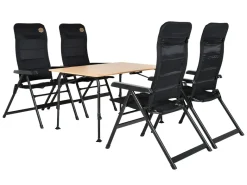 Obelink Bamboo Stabiel 120 en Ambassador Black tafel met standenstoelen