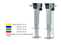 Obelink camper uitdraaisteunen - 290 tot 460 mm