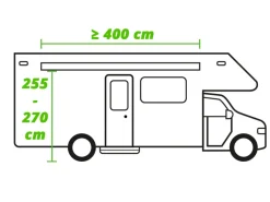 Obelink Castello 390 Easy Air Connected (255 - 270 cm) caravan en camper voortent