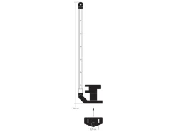 Obelink 32,6 cm klik-klak raamuitzetter met hendel - links