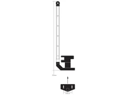 Obelink 27,8 cm klik-klak raamuitzetter met hendel - links