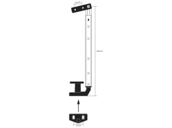 Obelink 24,8 cm raamuitzetter schroefbevestiging met kliksysteem - rechts
