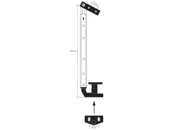 Obelink 24,8 cm raamuitzetter schroefbevestiging met kliksysteem - links