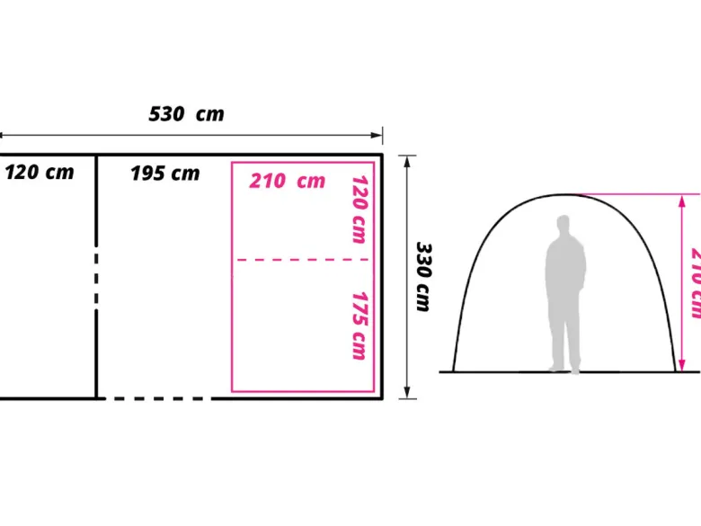 Obelink Columbia 5 Easy Air tunneltent