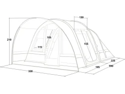 Obelink Columbia 5 Easy Air tunneltent