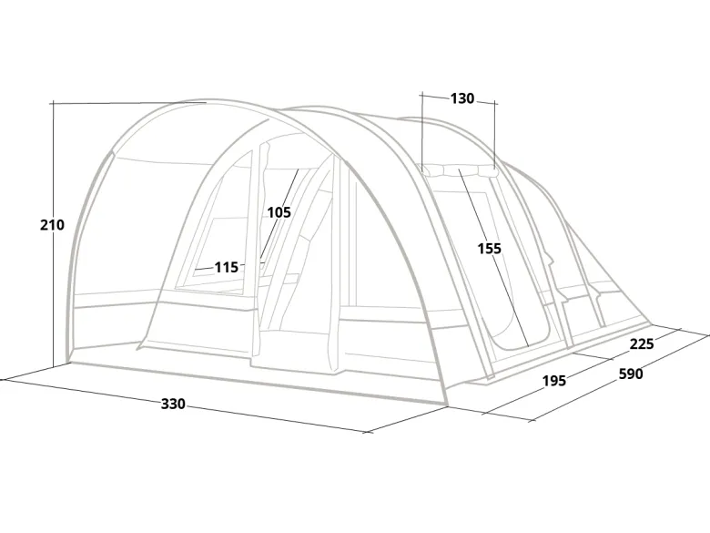 Obelink Columbia 5 Easy Air tunneltent