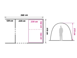 Obelink Columbia 6 Easy Air tunneltent