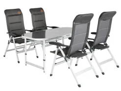 Obelink Cyprus 150 Grey en Corsa Grey tafel met standenstoelen