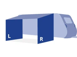 Obelink Emperor 250 zijwand rechts - Inclusief rafter