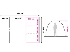 Obelink Florence XL TC Easy Air opblaasbare tunneltent