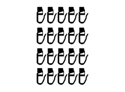 Obelink gordijnrunners met haakje (20x stuks) - black