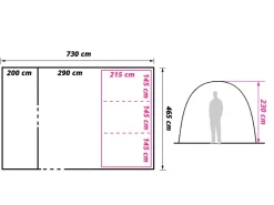 Obelink Hudson 6 TC Easy Air tunneltent