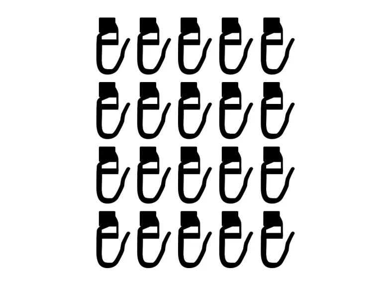 Obelink Knicki gordijnhaak (20 stuks) - black