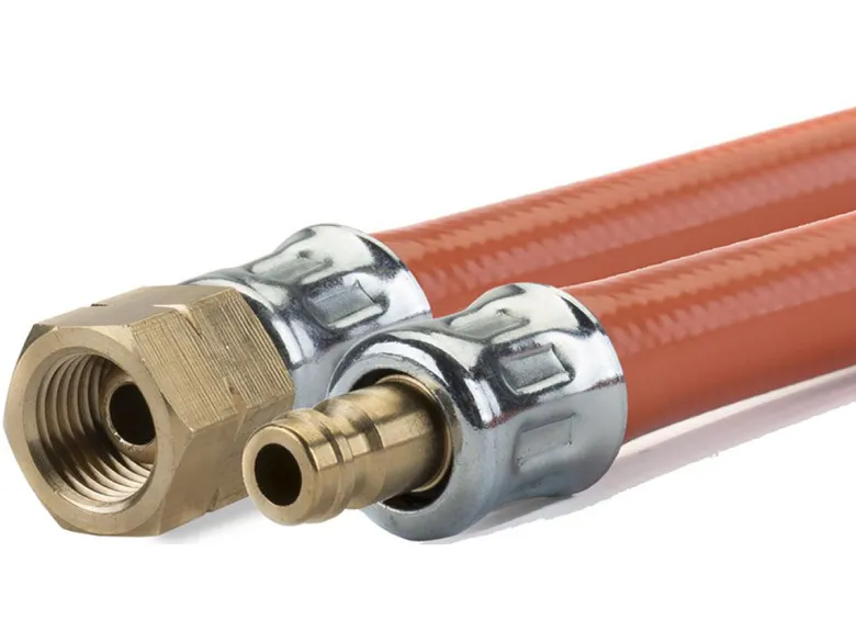 Obelink 1/4" links x snelkoppeling pvc gasslang - 3 meter
