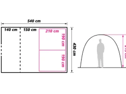 Obelink Lugano 6 XL Excellent CoolDark tunneltent
