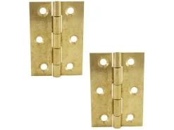Obelink messingen platte scharnieren (2x stuks) - gold