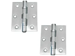 Obelink messingen platte scharnieren (2x stuks) - chrome