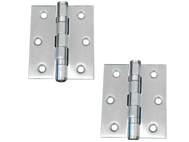 Obelink messingen platte scharnieren (2x stuks) - chrome