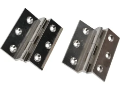 Obelink metalen haakse scharnieren (2x stuks) - silver