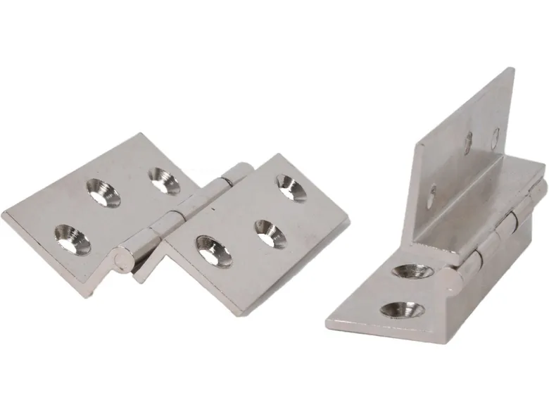 Obelink metalen haakse scharnieren (2x stuks) - silver