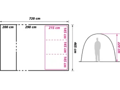 Obelink Miami 6 TC Easy Air opblaasbare tunneltent