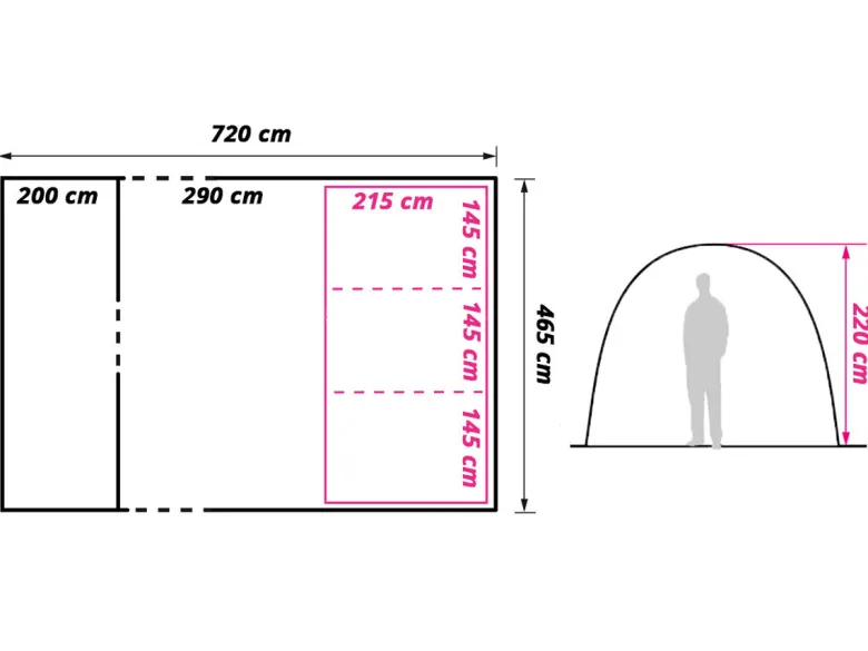 Obelink Miami 6 TC Easy Air opblaasbare tunneltent