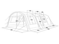 Obelink Miami 6 TC Easy Air opblaasbare tunneltent