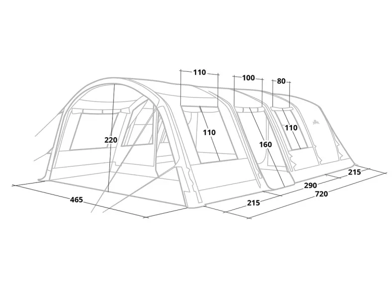 Obelink Miami 6 TC Easy Air opblaasbare tunneltent