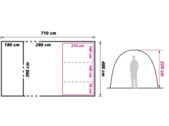Obelink Miami 5 TC Easy Air opblaasbare tunneltent