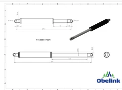 Obelink 8.1 mm 1300N hefbed gasveer