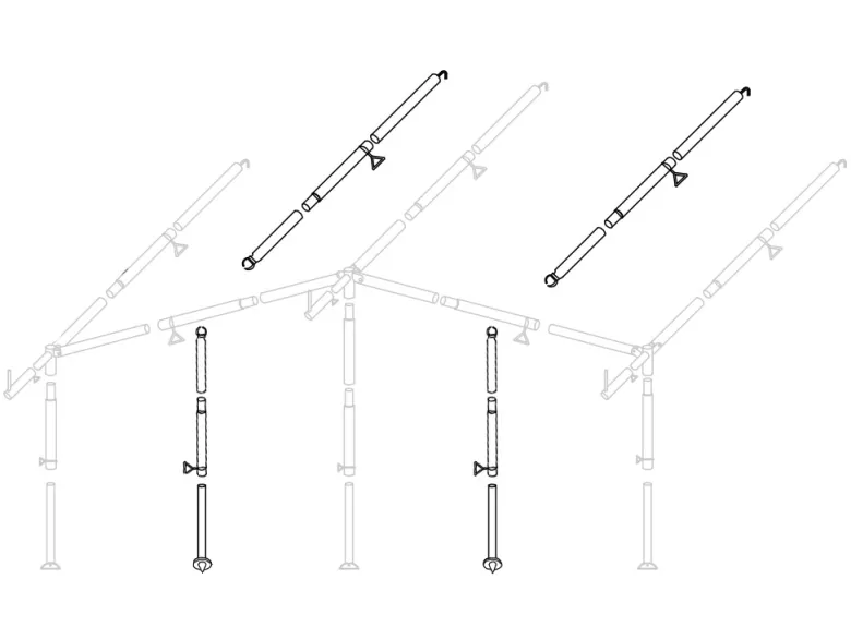 Obelink 28 mm voortentframe verstevigingsset